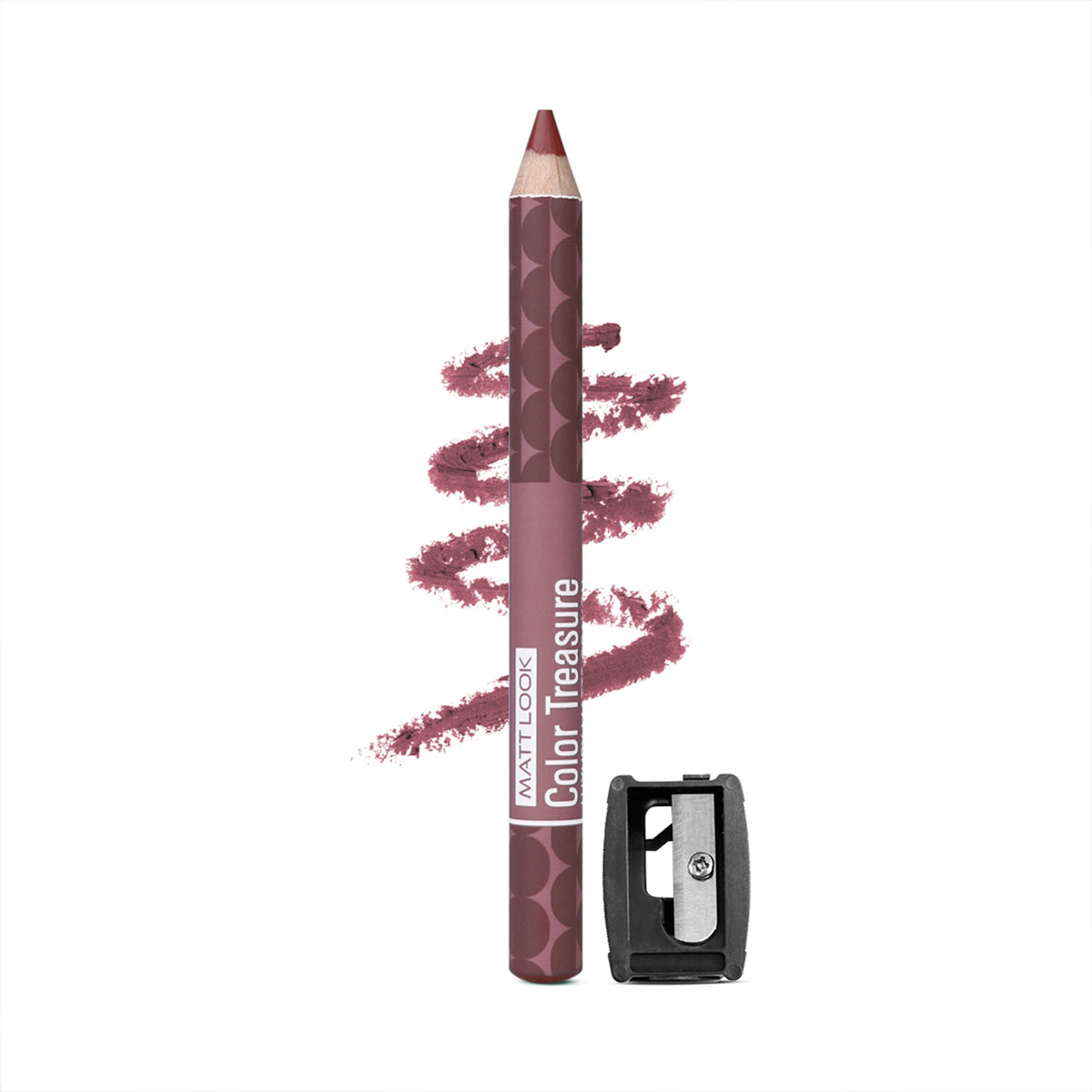 Matt Look Color Treasure Luxury Matte Lip Pencil Crayon - 15 Glazed Mauve | Grocsy