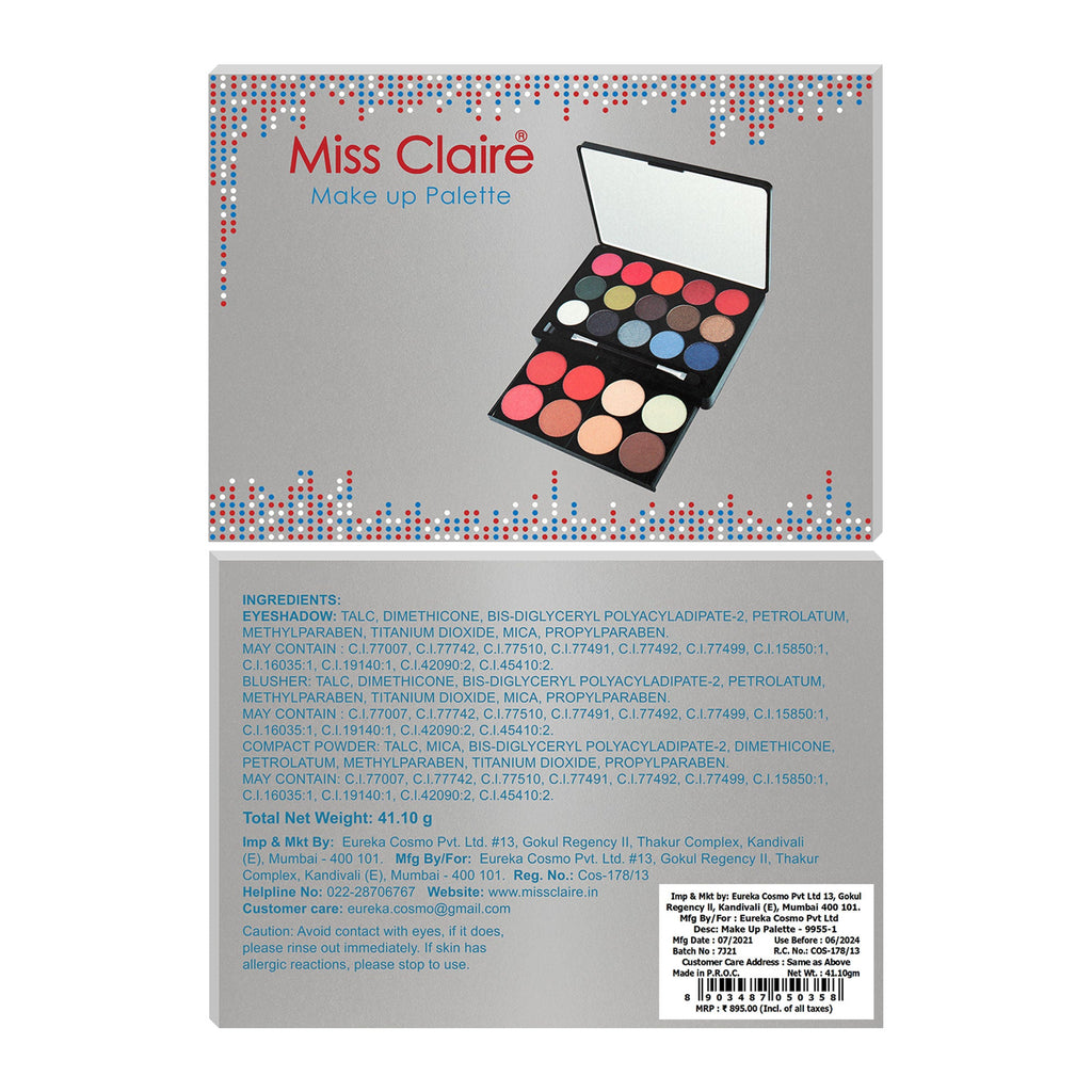 Miss Claire Makeup Palette 9955-1 | Grocsy