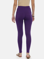 Souchii Violet Solid Slim-Fit Ankle-Length Leggings | Grocsy