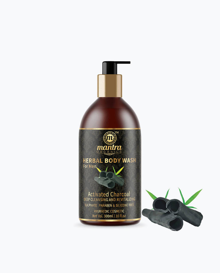 Mantra Organics Charcoal Body Wash For Men | Grocsy