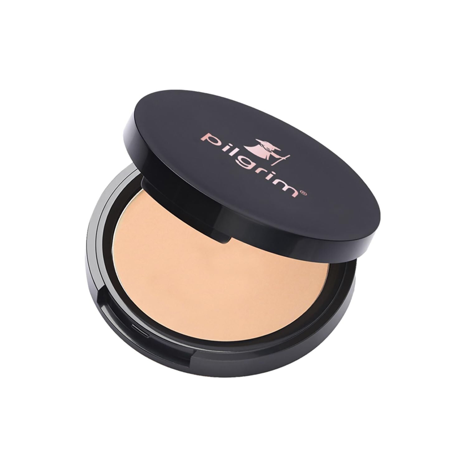 Pilgrim Golden Beige Matte Finish Compact Powder Absorbs Oil, Conceals & Gives Radiant Skin | Grocsy