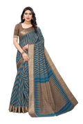 Vamika Rama Green Linen Designer Saree (BEE RAMA) | Grocsy