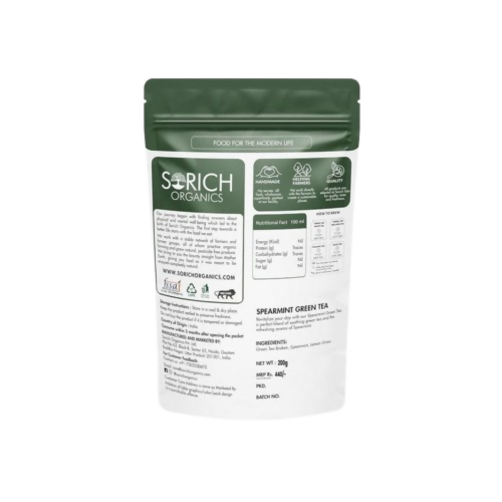 Sorich Organics Spearmint Green Tea | Grocsy