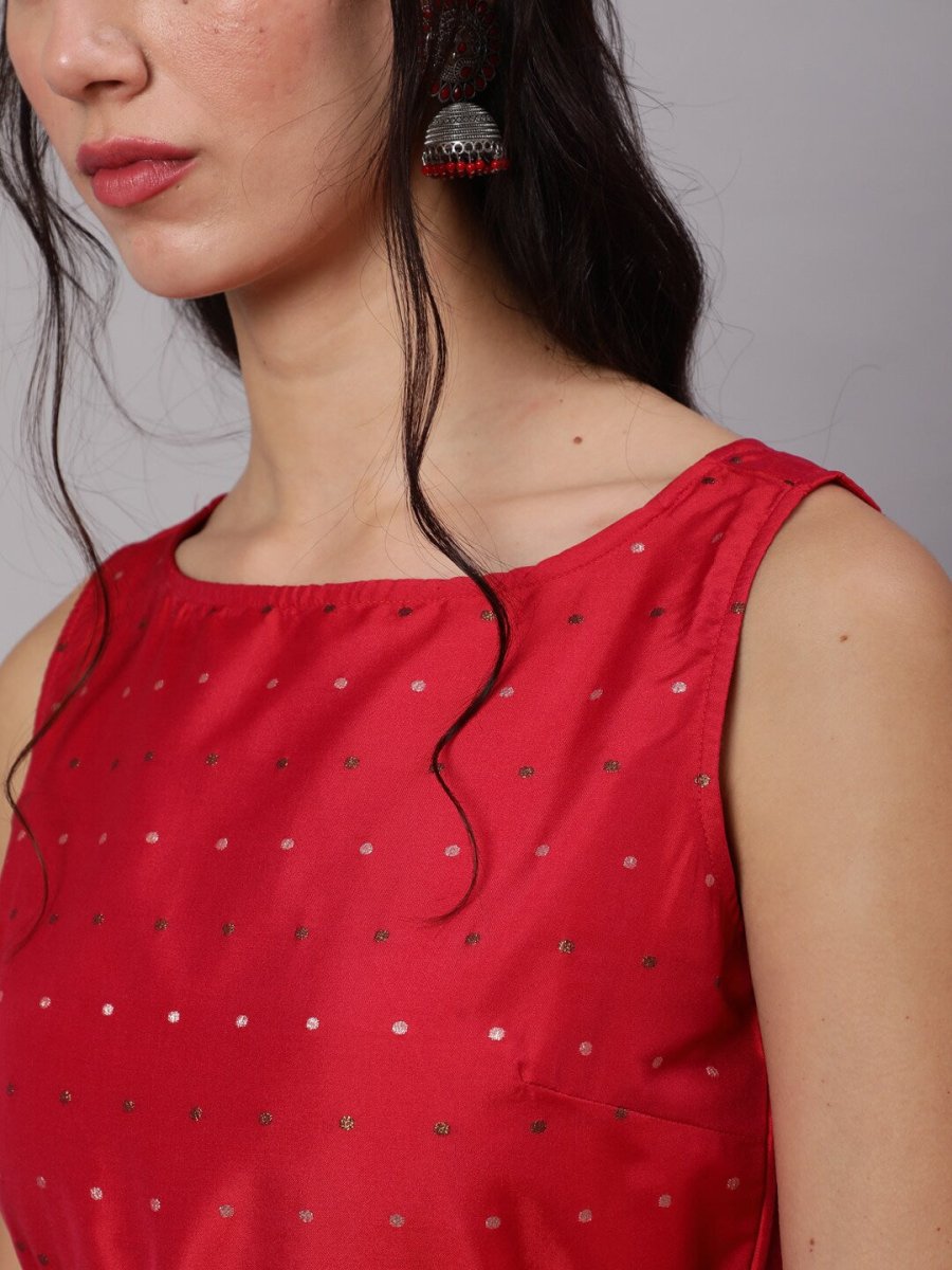 Aks Woven Design Thread Work Anarkali Silk Kurta | Grocsy