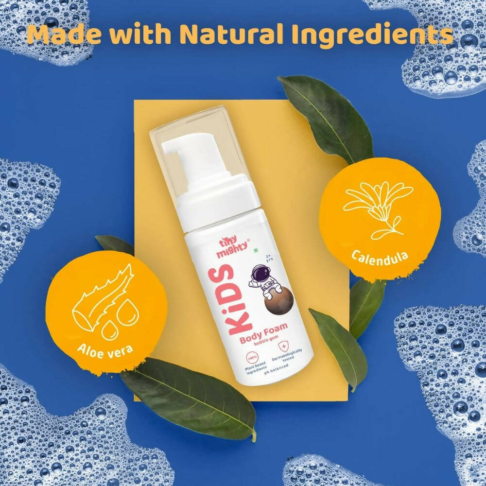 Tiny Mighty Kids Foam Body Wash And Body Lotion Combo | Grocsy