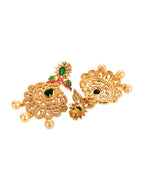 Saraf RS Jewellery Women Gold and Green Gold-Polished Jewellery Set | Grocsy
