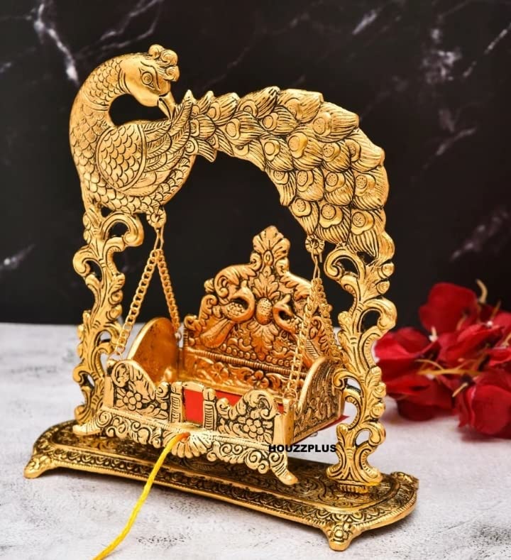 Labhcart Metal Laddu Gopal Jhula Palna for Laddu Gopal Ji | Grocsy
