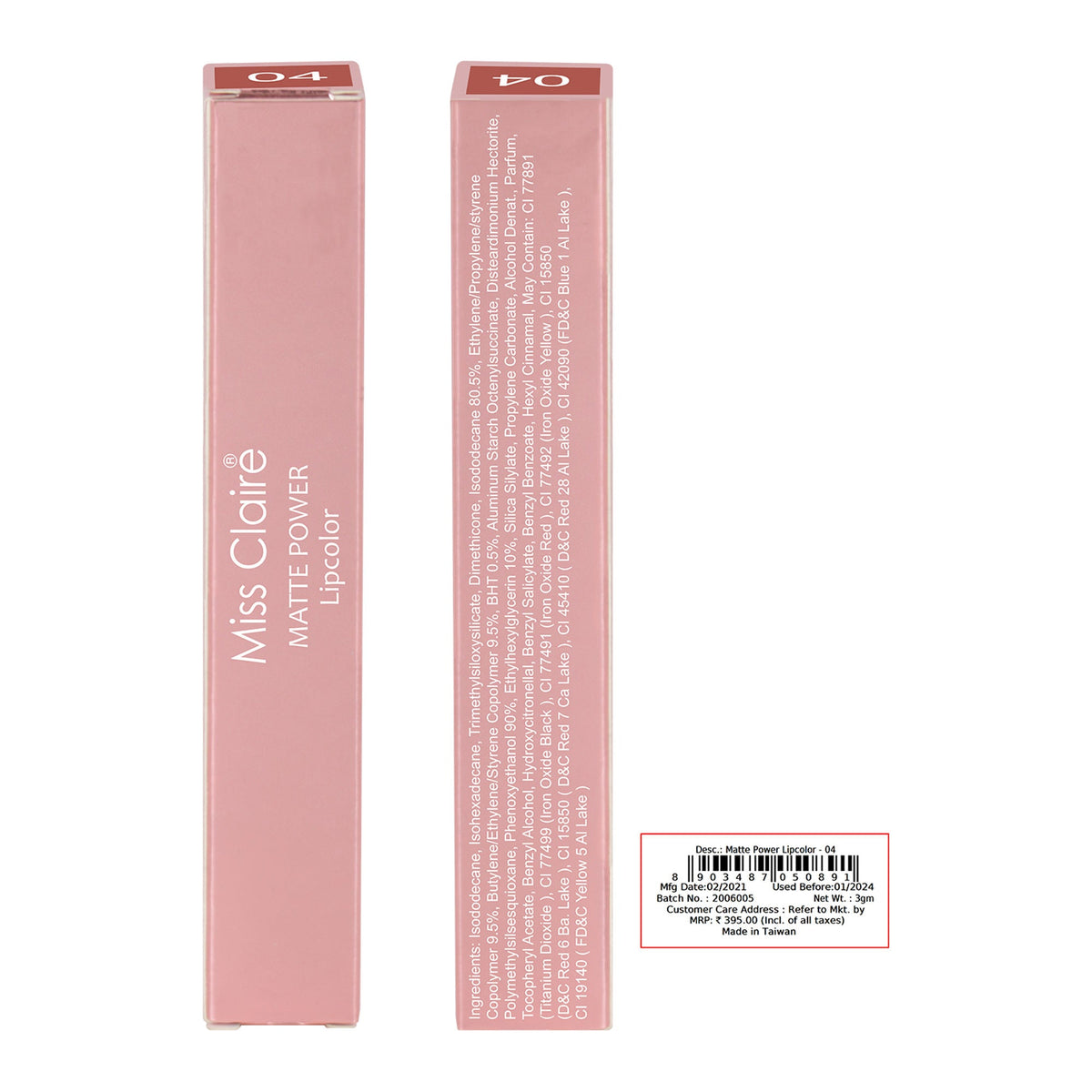 Miss Claire Matte Power Lipcolor - 4 | Grocsy
