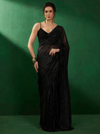 Sangria Embellished Party Wear Saree | Grocsy