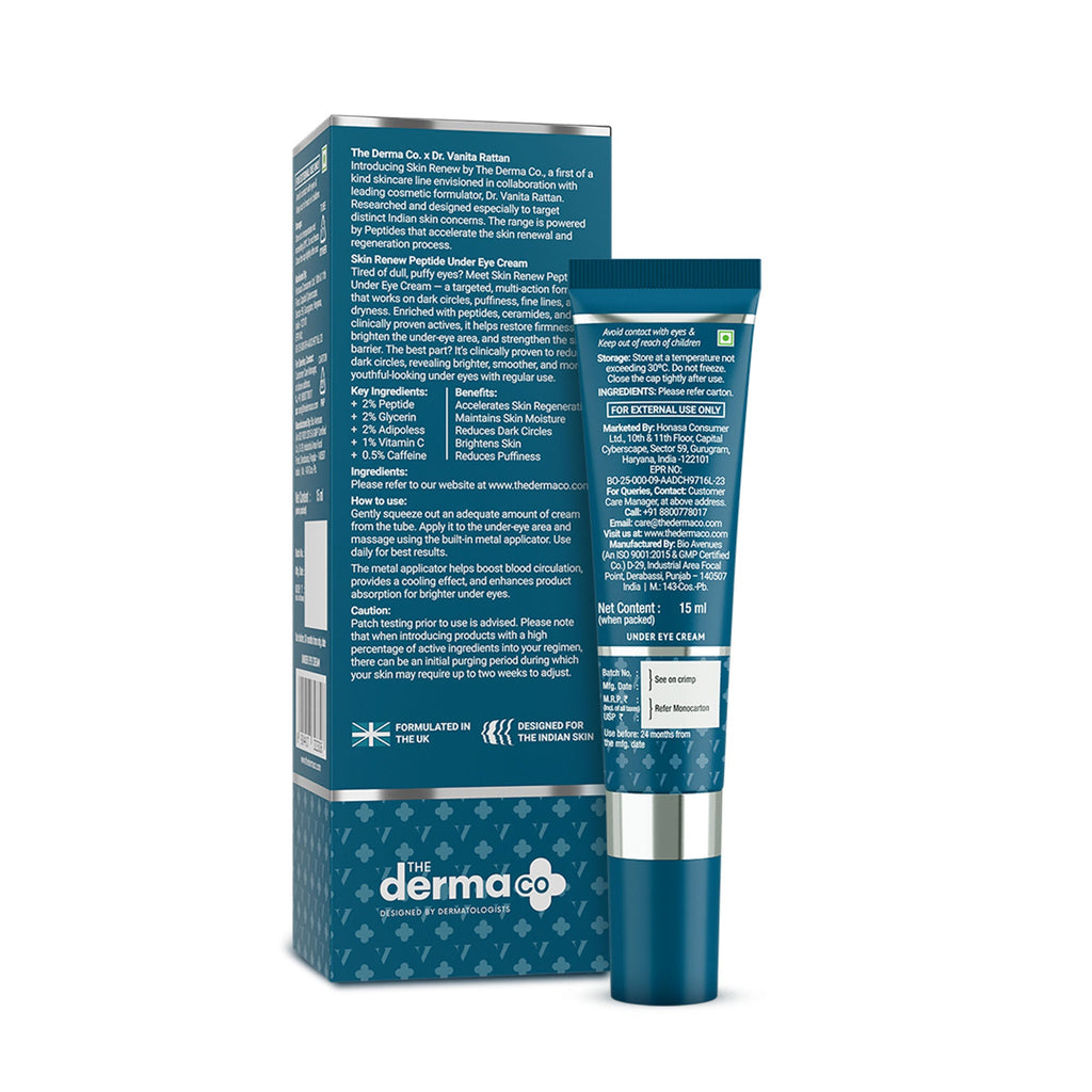 The Derma Co Dr. V Skin Renew Skin Renew Peptide Under Eye Cream | Grocsy