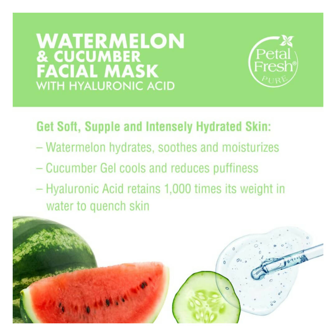 Petal Fresh Hydrating Watermelon & Cucumber Facial Mask | Grocsy