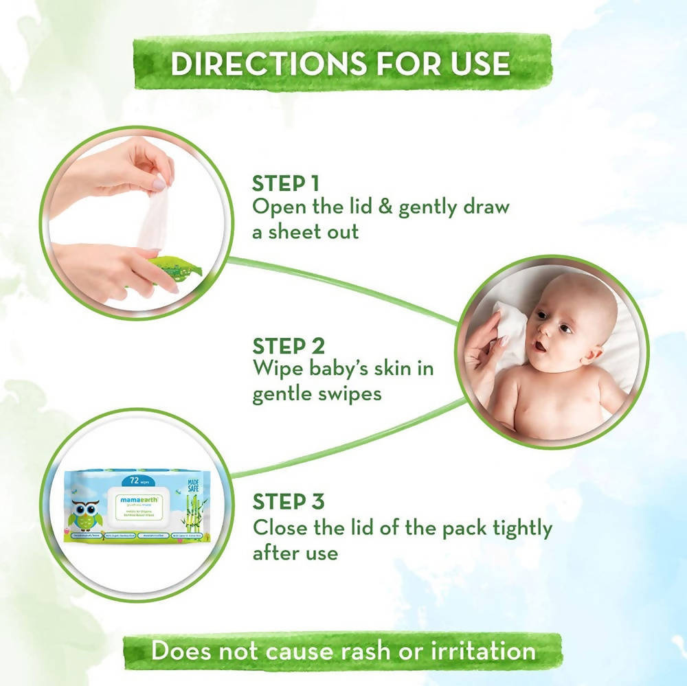 Mamaearth India's 1st Organic Bamboo Based Wipes | Grocsy