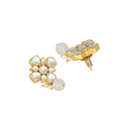 Nuyug 22K Gold Plated Kundan Paradise Stud Earrings | Grocsy