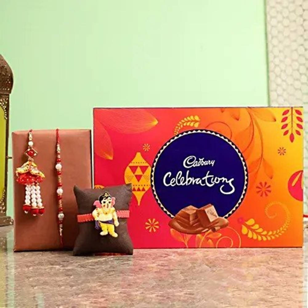 Family Rakhi Set With Celebrations Chocolate Box | Grocsy