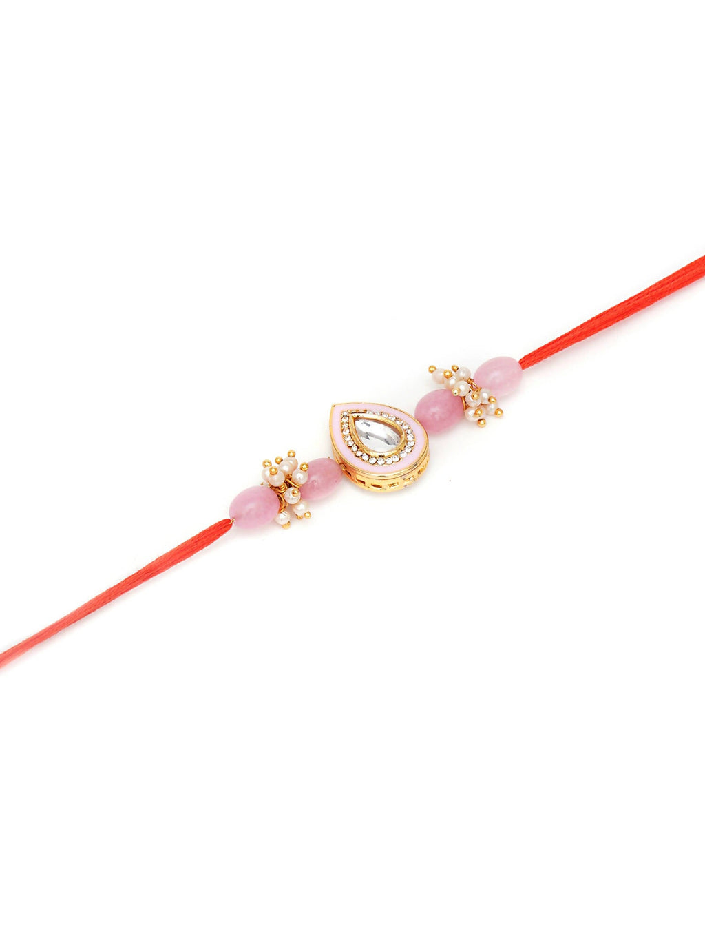 Designer kundan Rakhi - Ruby Raang | Grocsy