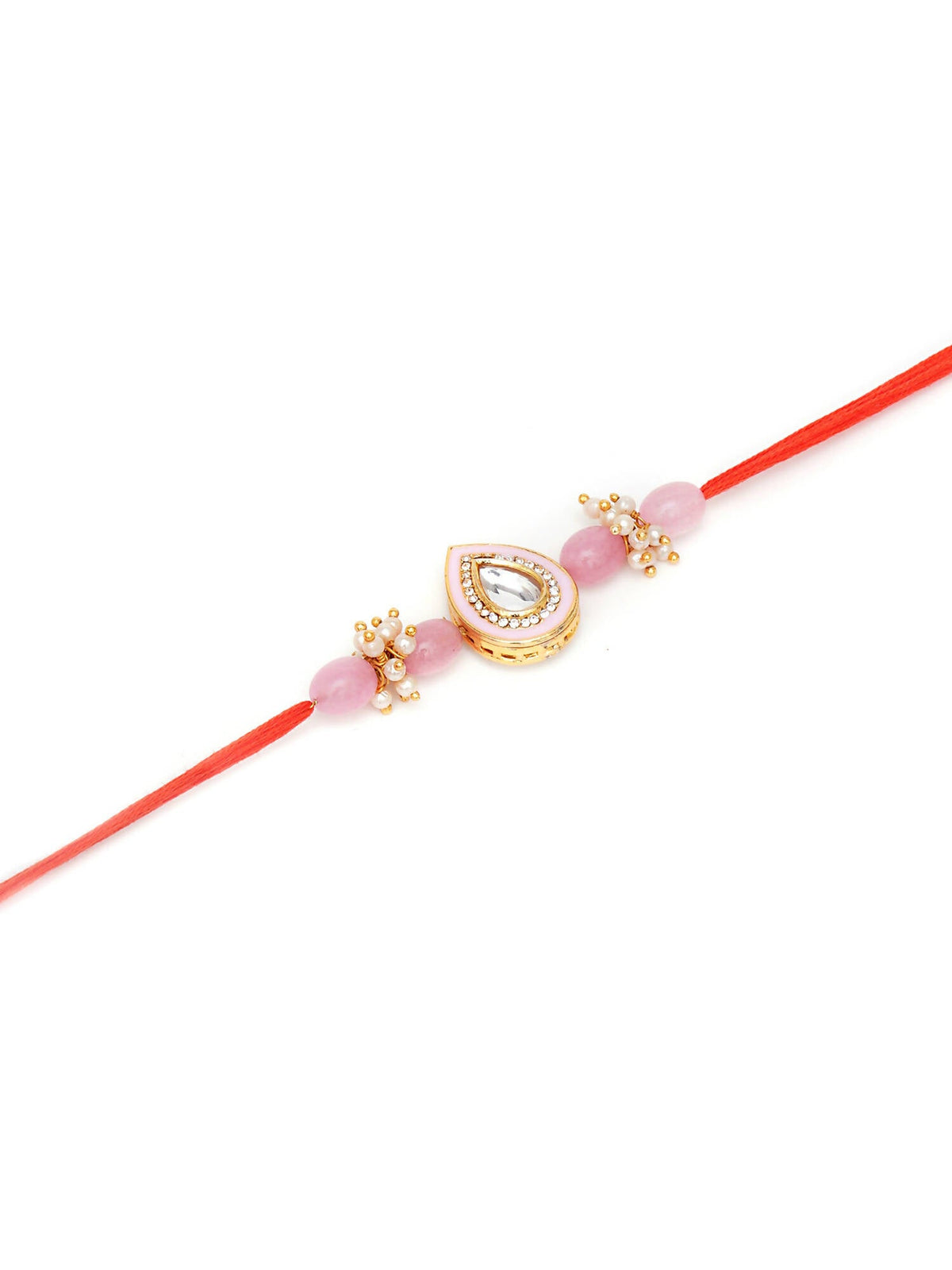 Designer kundan Rakhi - Ruby Raang | Grocsy