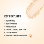 Matt Look Perfect Look 2 In 1 Formula Oil Control Powder - Light | Grocsy
