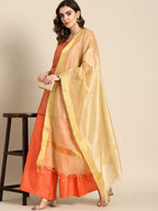 All About You Women Woven Design Regular Kurta with Palazzos & Dupatta | Grocsy