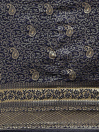 Saree Mall Navy Blue & Gold-Toned Ethnic Motifs Zari Silk Blend Banarasi Sarees | Grocsy