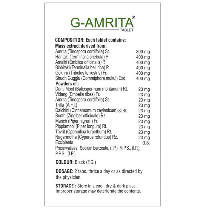 SDH Naturals G-Amrita Tablet | Grocsy