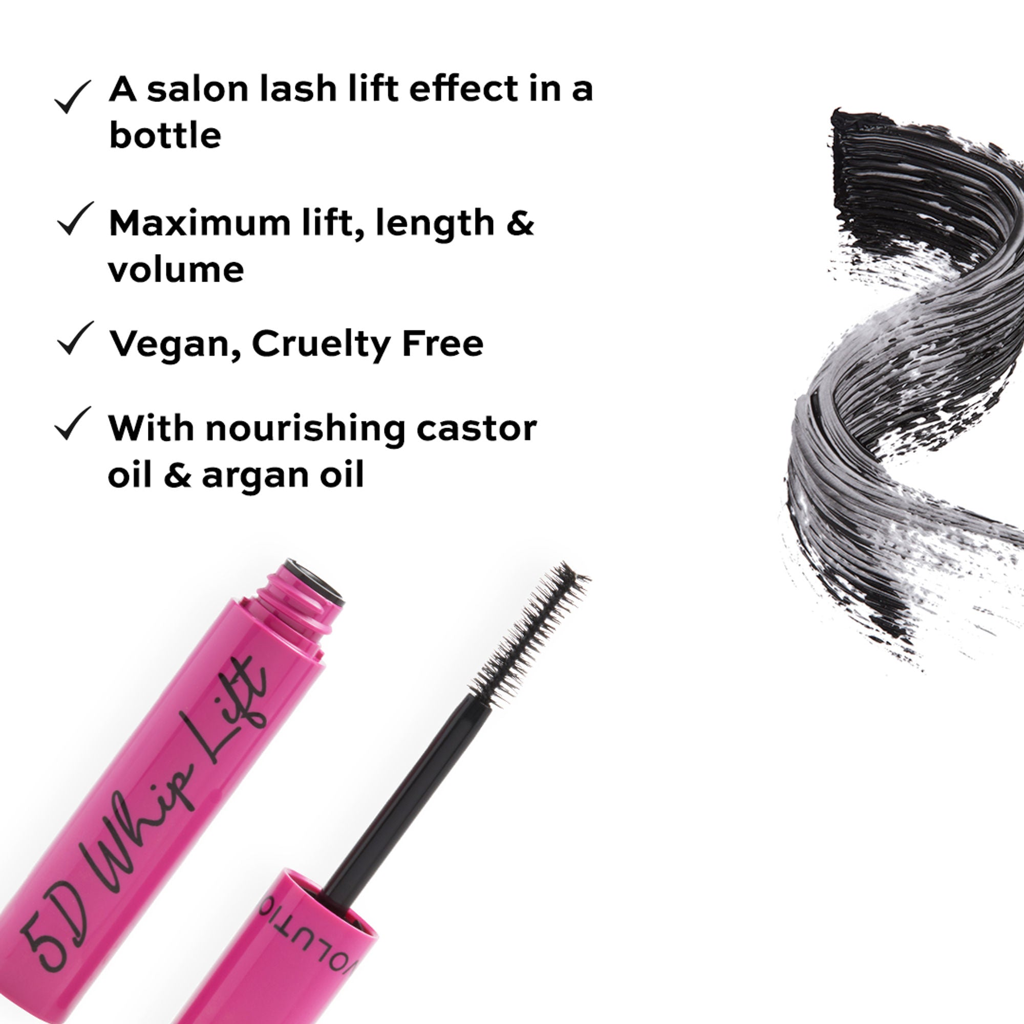 Makeup Revolution Mascara - 5d Whip Lift | Grocsy