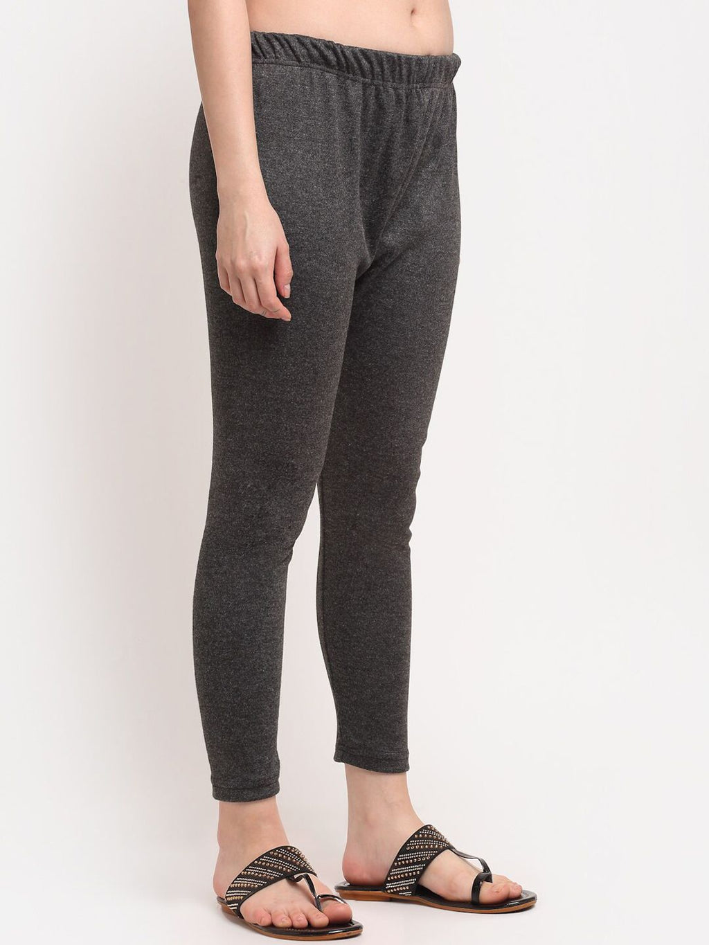 TAG 7 Women Grey Ankle-Length Leggings | Grocsy
