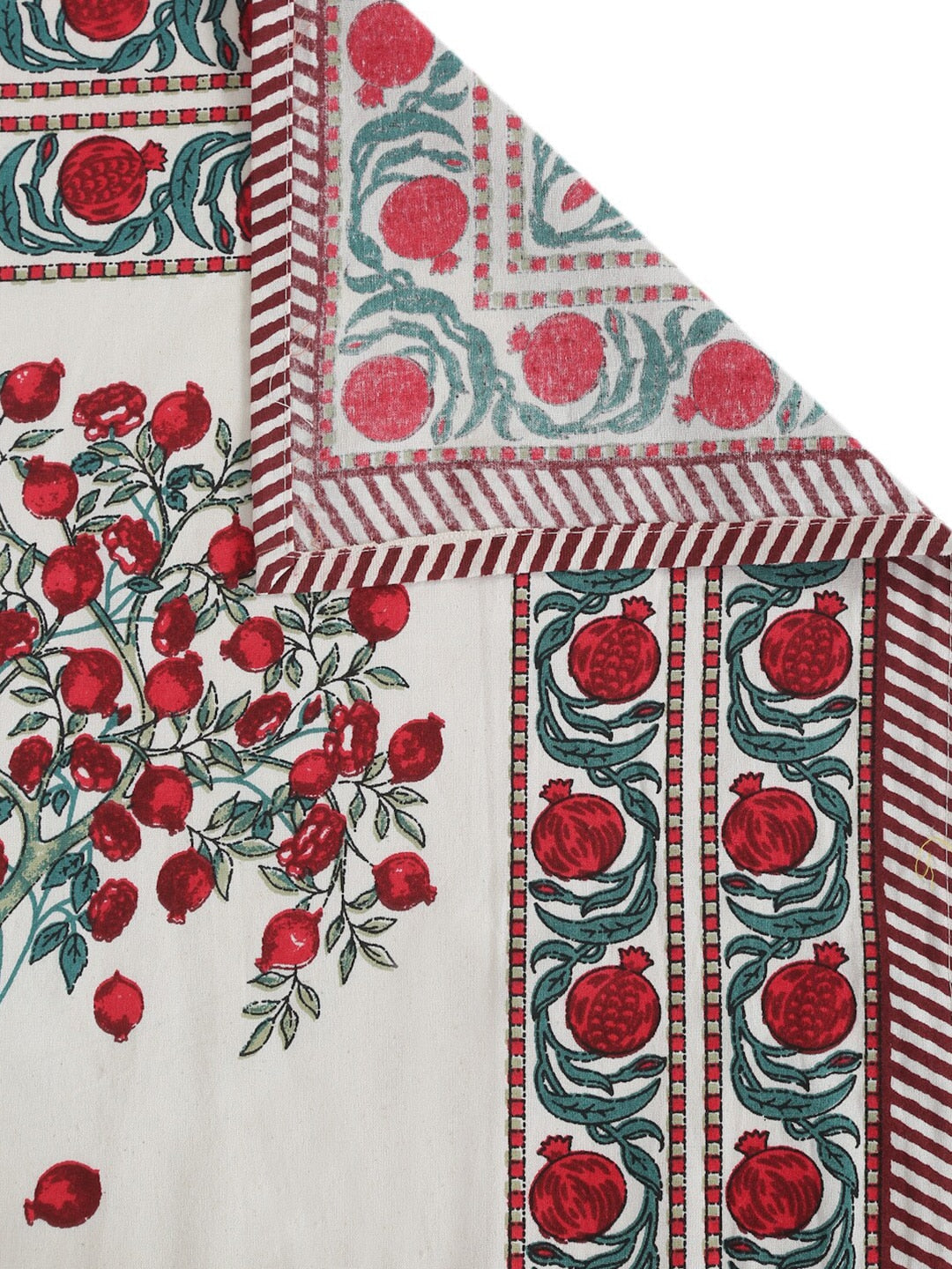 Rajasthan Decor Cream-Coloured Ethnic Motifs 144 TC Cotton King Bedsheet & 2 Pillow Covers | Grocsy