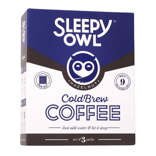 Sleepy Owl Hazelnut Cold Brew Coffee | Grocsy