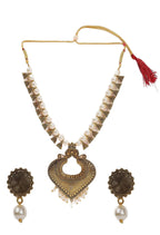 Mominos Fashion Joharkamal Oxidised Gold-Polished Pearls Work Long Necklace Handicraft For Women & Girls | Grocsy