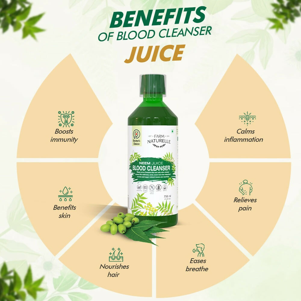 Farm Naturelle Neem Juice - Nature's Power for Detox and Skin Health | Grocsy