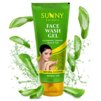 Sunny Herbals Face Wash Gel with Aloevera, Calendula, Neem & Tulsi | Grocsy