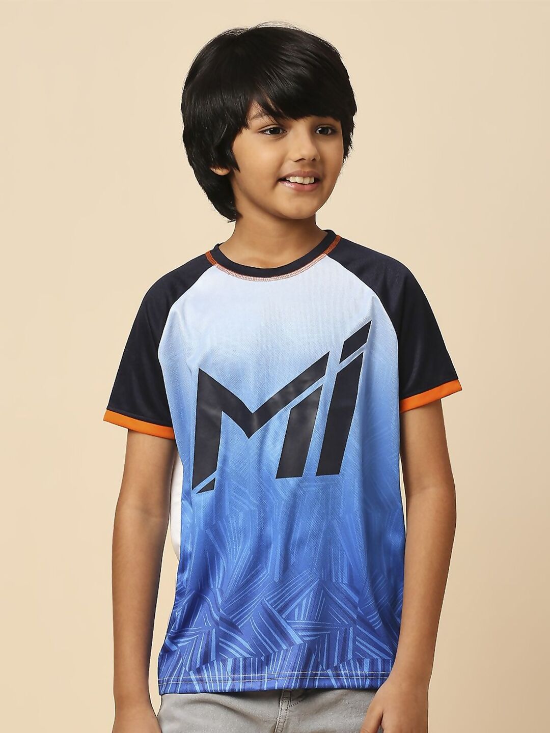 Fancode Kids Mumbai Indians IPL Graphic Printed Round Neck Cotton T-Shirts | Grocsy