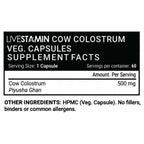 Livestamin Cow Colostrum Capsules | Grocsy