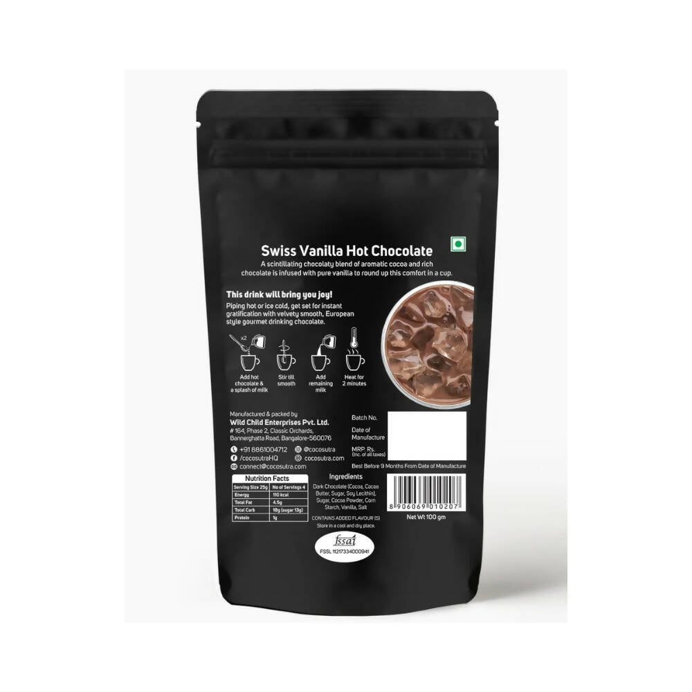 Cocosutra Swiss Vanilla Hot Chocolate Mix | Grocsy