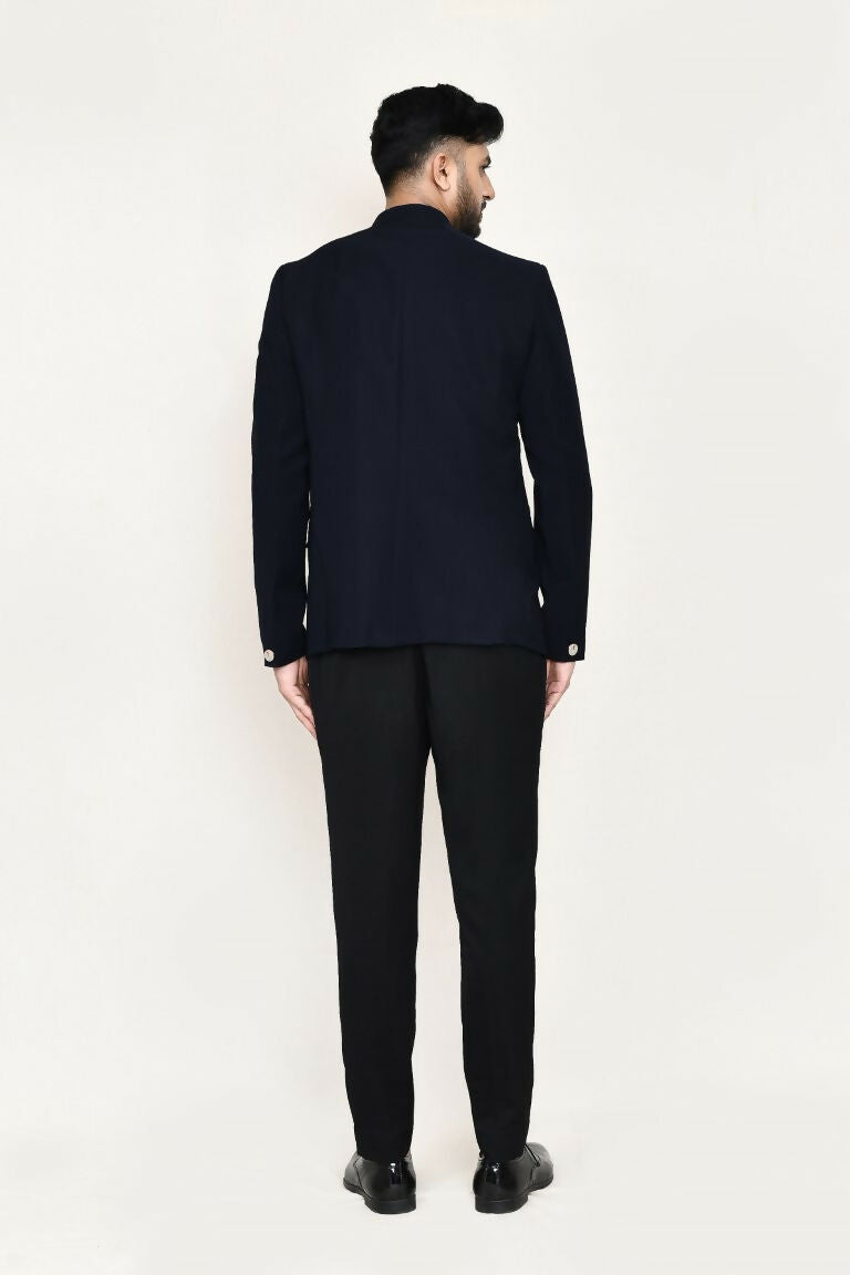 Joban Fashion Blue Colored Terry Rayon Fabric Prince Coat With Pant | Grocsy