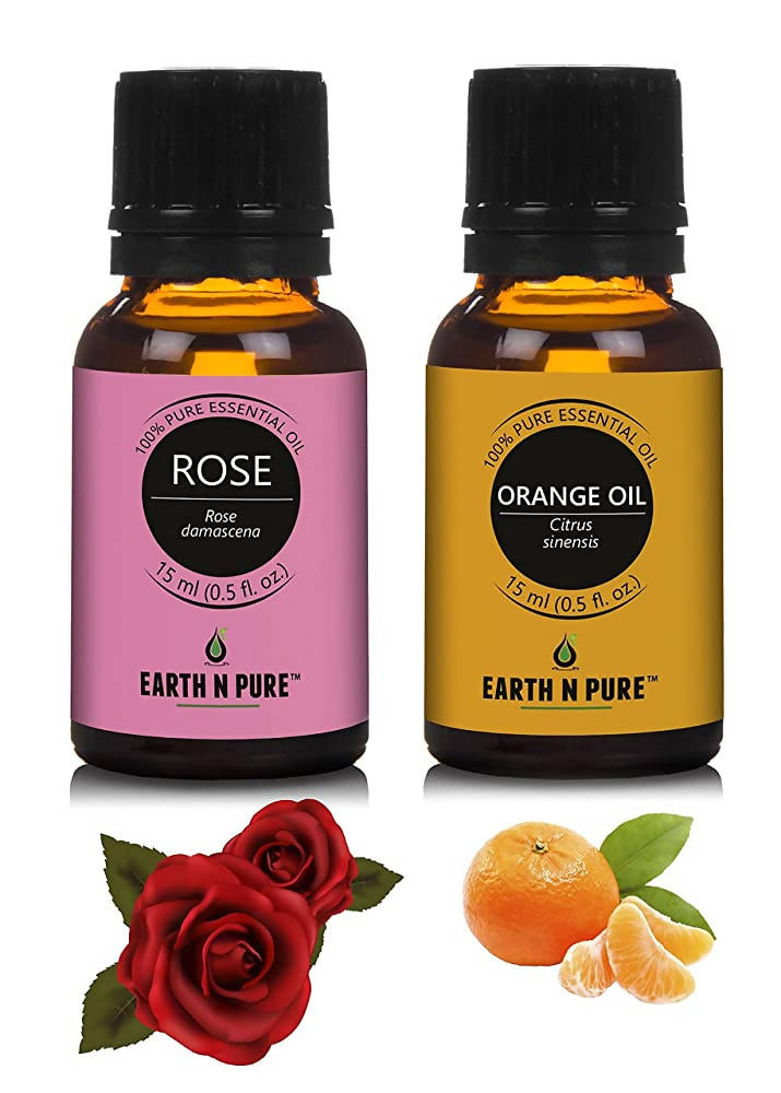 Earth N Pure Rose & Orange Essential Oils | Grocsy