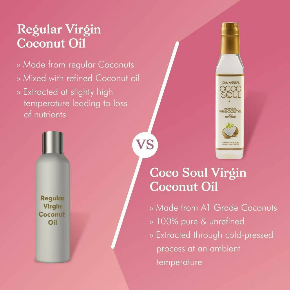 Coco Soul Cold Pressed Natural Virgin Coconut Oil | Grocsy