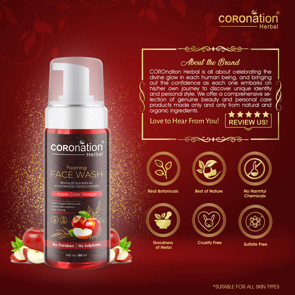 Coronation Herbal Apple Cider Vinegar Foaming Face Wash | Grocsy