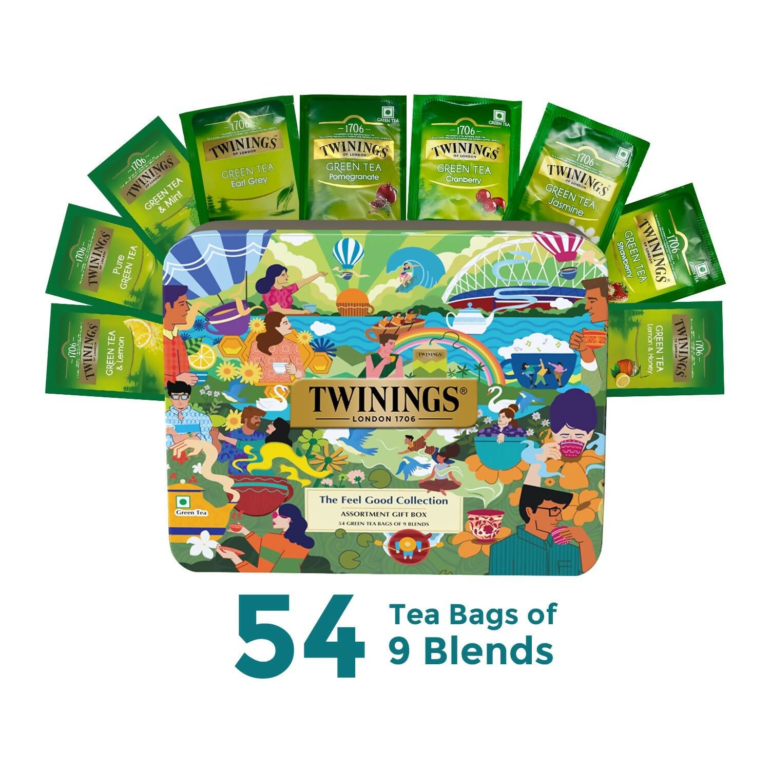 Twinings The Feel Good Collection Assortment Tea Gift Set | Grocsy