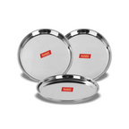 Sumeet Stainless Steel Plates - 17 cm | Grocsy