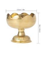 Spillbox Gold-Toned Brass Diya Pooja Essential | Grocsy