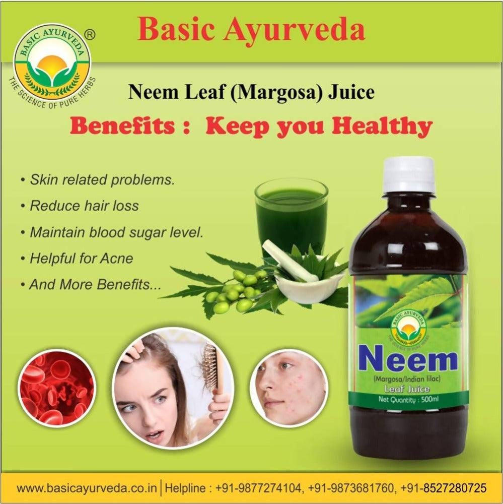 Basic Ayurveda Neem Leaf Margosa Juice | Grocsy
