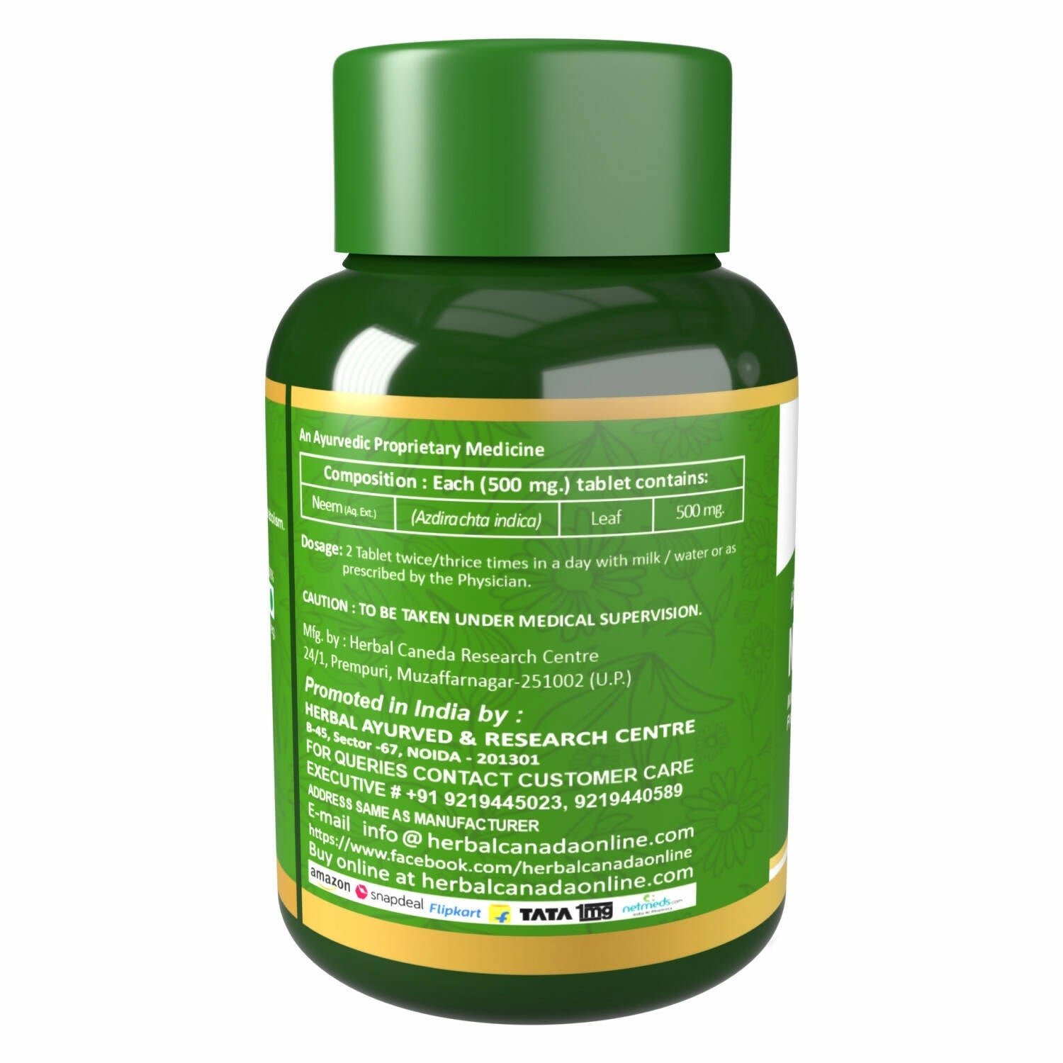 Herbal Canada Neem Extract Tablets | Grocsy