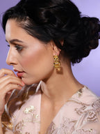 Yellow Duet Stone Earrings- Ruby Raang | Grocsy