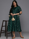 Ahalyaa Women's Traditional wear Ethnic Dress - Green | Grocsy