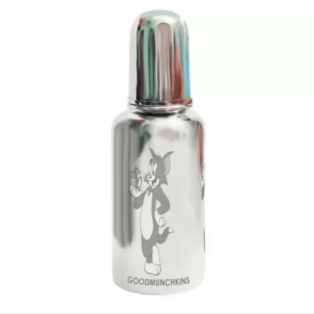 Goodmunchkins Stainless Steel Feeding Bottle 304 Grade Steel, Jointless, BPA Free, Rustfree Bottle For Kids 220ml | Grocsy