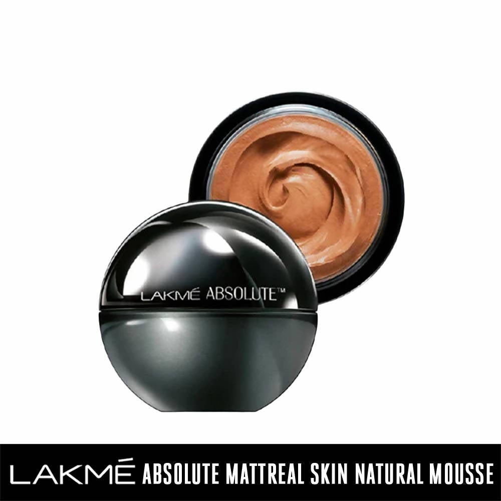 Lakme Absolute Skin Natural Mousse Mattreal Foundation - Medium Caramel | Grocsy
