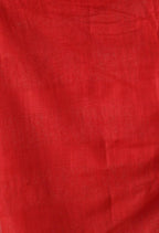 Mominos Fashion Moeza Red Bhagalpuri Handloom 8 Line Ghichha Silk Saree with unstitched Blouse piece | Grocsy