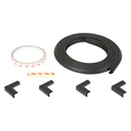 Safe-O-Kid Unique High Density L-Shaped 2 Mtr Long Mini 1 Edge Guard With 4 Corner Cushions - Black | Grocsy