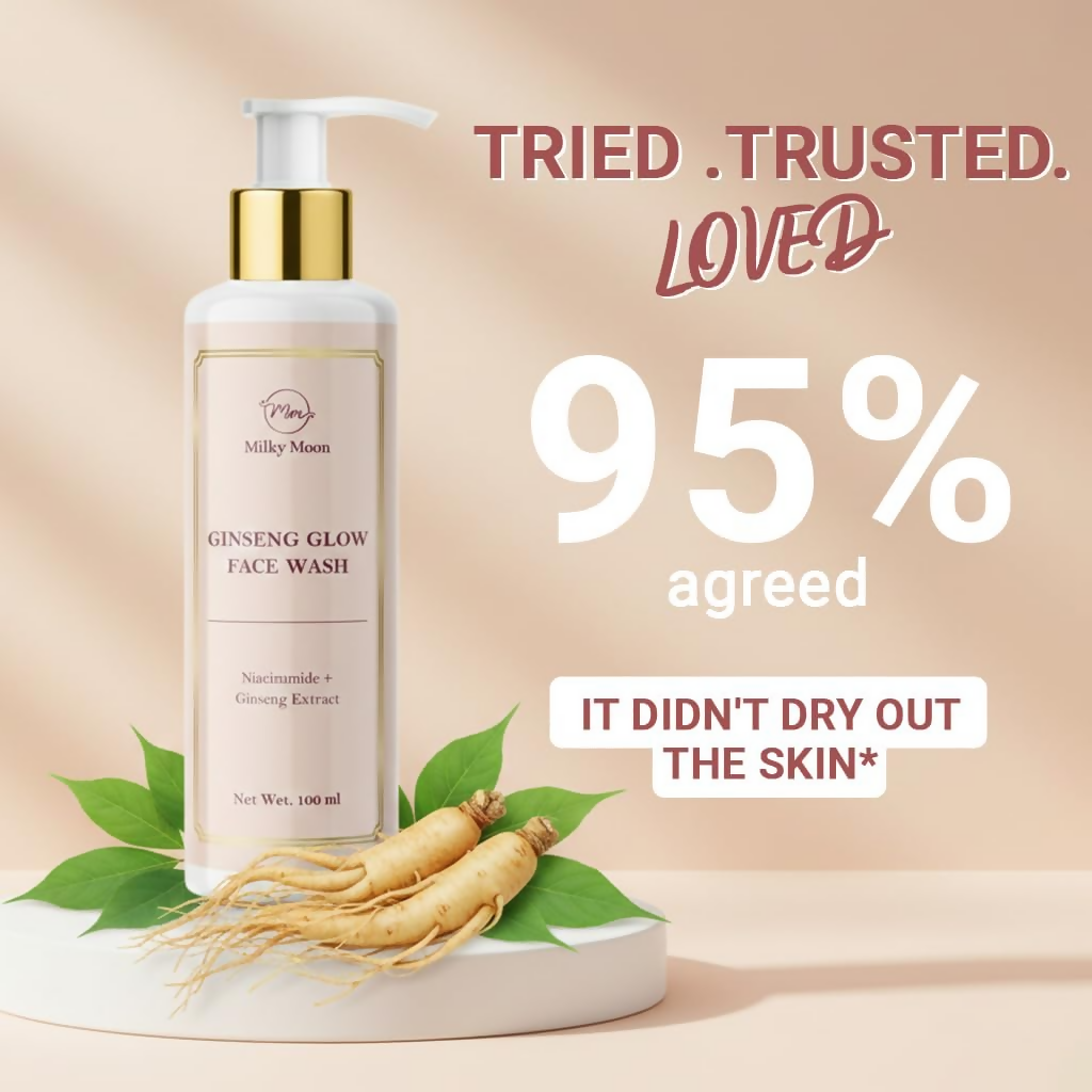 Milky Moon Ginseng Glow Face Wash With Niacinamide | Grocsy